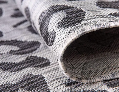 Miniatura 6 de Unique Loom Outdoor Safari Collection Alfombra de área - Leopardo (4 pies 1 pulgada x 6 pies 1 pulgada rectangular, gris claro/gris)