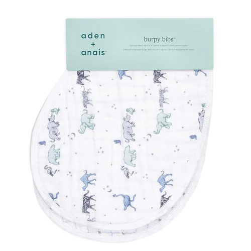Miniatura 3 de aden + anais Babero Burpy de muselina 100% algodón – Multiuso, absorbente de 4 capas, paño para eructar y babero para bebé de cobertura completa