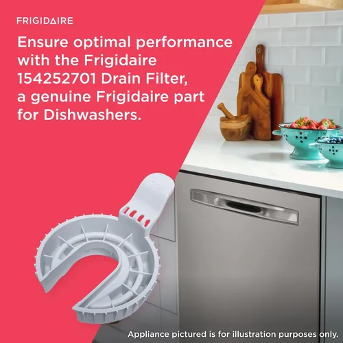 Miniatura 5 de Frigidaire 154252701 - Filtro de drenaje para lavavajillas, color blanco