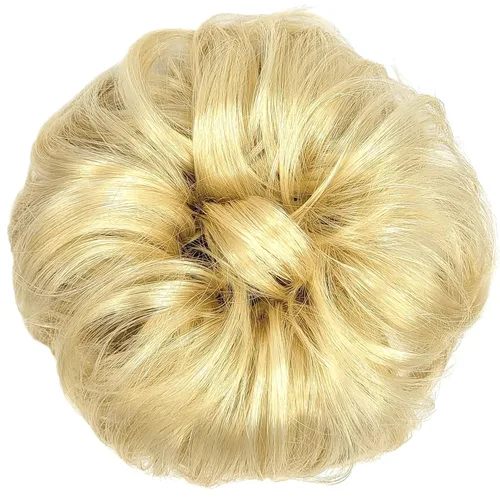 Miniatura 31 de HAIR COUTURE Avanti Moño desordenado - Pieza de extensión sintética instantánea, con pelo rizado ondulado postizo para mujeres