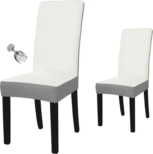 Miniatura 43 de Easy-Going - Juego de 2 fundas para sillas de comedor 100% impermeables, de tela Jacquard elástica, fundas protectoras removibles y lavables
