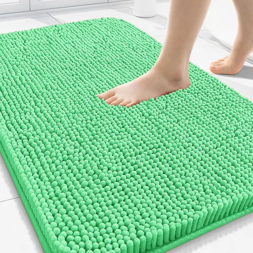 Miniatura 118 de Arotive Alfombras de baño de felpilla extrasuaves y absorbentes, de 24 x 16 pulgadas, lavables a máquina, parte trasera de goma antideslizante