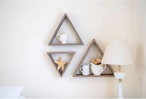 Miniatura 17 de BarnwoodUSA - Estantería de madera para colgar 100 % madera reciclada Gris natural desgastado.