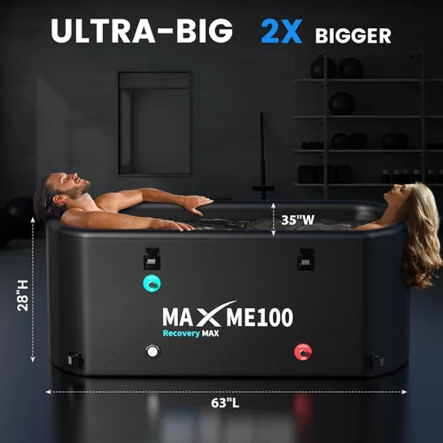 Miniatura 3 de Bañera de inmersión fría, bañera de hielo, soporta 618 libras, inmersión en frío XXXL de alta resistencia con paso antideslizante, portátil