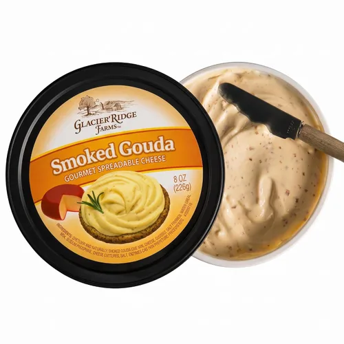Miniatura 2 de Glacier Ridge Farms Gouda Ahumado Gourmet Queso Untable 8oz (una taza)