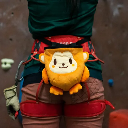 Miniatura 4 de Bolsa de tiza para escalada en roca, cubo de tiza Bouldering con cinturón de clip rápido, bolsillo con cremallera y soporte para cepillo