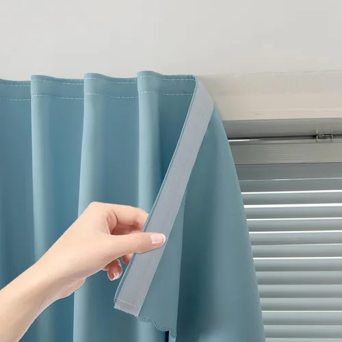 Miniatura 20 de Cortinas opacas portátiles y autoadhesivas para dormitorio y cocina, fáciles de instalar, cortinas térmicas para ventana para oscurecimiento
