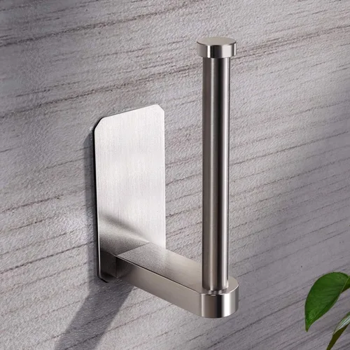 Miniatura 6 de VAEHOLD Portarrollos de papel higiénico autoadhesivo para cocina y baño, adhesivo para rollo de papel higiénico sin taladrar para baño, se pega