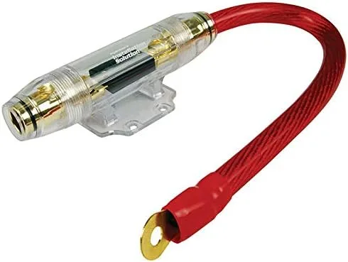 Audiopipe ISANLF9310 Solución de instalación calibre 0 12 alambre con soporte de fusible Anl y fusible de 100 amperios