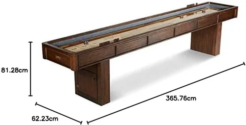 Miniatura 13 de Barrington Billiards 12' Webster Shuffleboard Table with Scratch-Resistant Playfield and 8 Puck Set