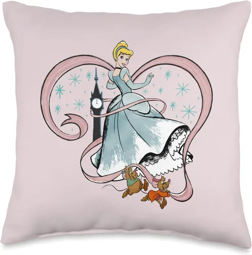 Disney Almohada rosa con diseño de corazón de Cenicienta Princesa