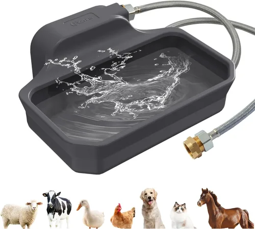 Miniatura 8 de Dispensador automático de agua de 135 onzas para perros grandes, dispensador de agua patentado para perros al aire libre, alimentador automático