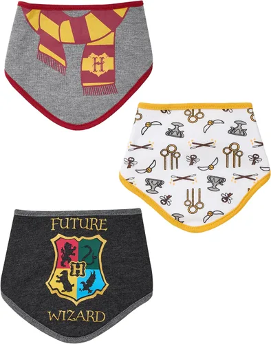 Miniatura 6 de Harry Potter Baberos bandana unisex para bebés, paquete de tres unidades, regalo para niñas y niños