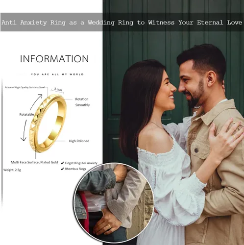 Miniatura 7 de Nanafast Anillos de ansiedad de acero de titanio de 0.118 pulgadas para mujeres y hombres, anillos multifacéticos para ansiedad, anillos giratorios