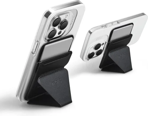 Miniatura 8 de MOFT MagSafe - Soporte para teléfono compatible con iPhone 16/15/14/13/12 Series Fuerte magnético, soporte para tarjetas de teléfono de cuero vegano