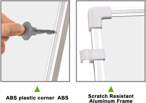Miniatura 4 de Pizarra blanca pequeña de borrado en seco de 8.5 x 11 pulgadas, marco de aluminio de doble cara, pizarra blanca magnética de mano con marcador e