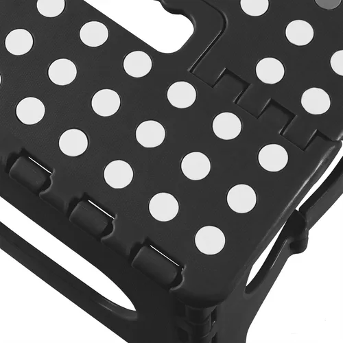 Miniatura 7 de Casafield Taburete plegable de 9 pulgadas con asa, negro, portátil, plegable, pequeño taburete de plástico para niños y adultos, uso en la cocina
