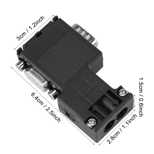 Miniatura 7 de Conector del autobús de Profibus, 90°Programming Cable Interface Connector Compatible PLC 6ES7 972-0BB12-0XA0