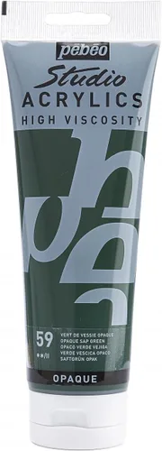 Miniatura 104 de PEBEO Studio Acrílicos de Alta Viscosidad, Acrílico Fino, 250 ml - Plata Iridiscente, 8.45 Fl Oz (Paquete de 1)