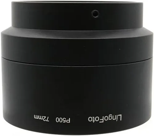 Miniatura 3 de Tubo adaptador de metal de 2.835 in para Nikon Coolpix P500, tubo adaptador de filtro negro