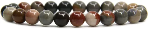 Miniatura 16 de Amandastone Pulsera elástica de cuentas redondas de 0.315 in con piedras preciosas naturales de 7 pulgadas