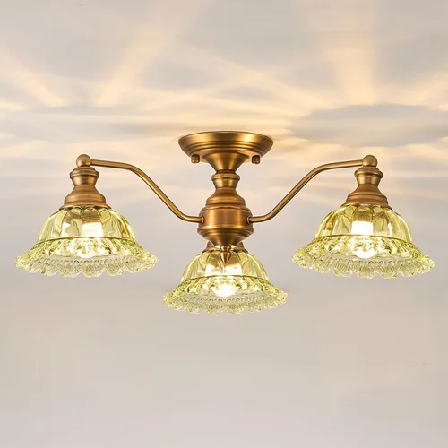 Miniatura 11 de Lámpara de Techo de Latón de 1 Luz Vintage Empotrada