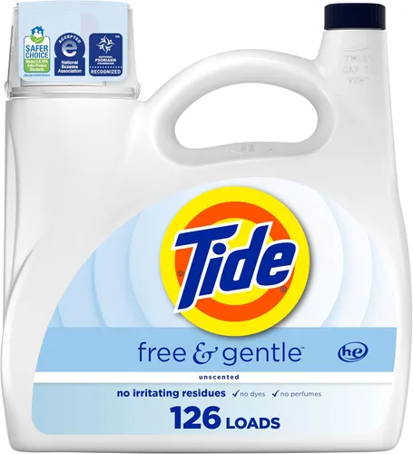 Miniatura 22 de Tide Free & Gentle - Detergente líquido suave para ropa, 64 cargas