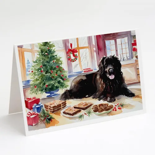 Miniatura 26 de Caroline's Treasures DAC3884GCA7P Paquete de 8 tarjetas en blanco de Navidad con galletas de husky siberiano Tarjetas de felicitación con sobres