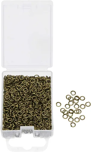 Miniatura 6 de Shapenty 1200 anillos de salto abiertos de hierro chapados en plata, a granel, para manualidades, aretes, collares, pulseras, colgantes