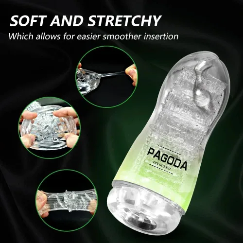 Miniatura 2 de Masturbador masculino Juguetes sexuales para hombres de bolsillo coño Stroker con textura mamada pene TPE masturbación mejora sexual
