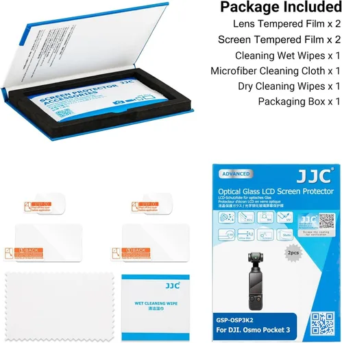 Miniatura 7 de [Paquete de 2+2] Protector de pantalla para Dji Osmo Pocket 3, protector de pantalla de lente para Dji Osmo Pocket 3, protector de pantalla de Osmo