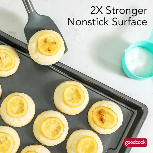 Miniatura 6 de GoodCook PRO - Bandeja grande para hornear, antiadherente, resistente a la deformación y a los arañazos, apta para lavavajillas, construcción