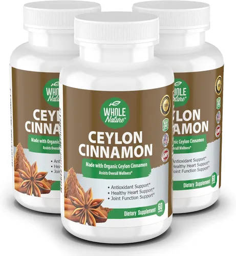 Miniatura 12 de Cápsulas de canela de 1200 mg. Suplemento orgánico de canela de Ceilán, pastillas de canela que apoyan el corazón, cerebro, hueso, articulaciones