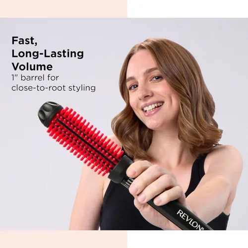 Miniatura 4 de REVLON Nuevo y Mejorado SmoothStay Cepillo para Cabello con Calefacción Infundido con Aceite de Coco Barril de 1” para Resultados Voluminosos