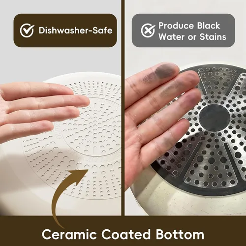 Miniatura 6 de Sartenes antiadherentes de cerámica para huevos, sartén antiadherente, sartén de cocina de 8 pulgadas, no tóxico, apto para inducción, utensilios
