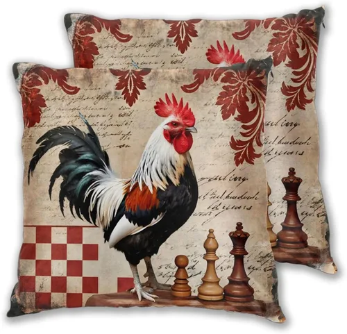 Miniatura 11 de Juego de 2 fundas de almohada para sofá, oficina, dormitorio, decoración del hogar, 18 x 18 pulgadas