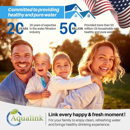 Miniatura 7 de AQUALINK CTO10, Cartucho de filtro de agua de carbono para toda la casa de 1 micrón, 2.5 x 10 pulgadas para sistema de filtro de agua de encimera
