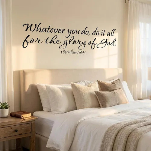 Miniatura 8 de 1 Corinthians 10:31 - Arte de pared Whatever You Do, Do It All for The Glory of God inspirador con cita bíblica