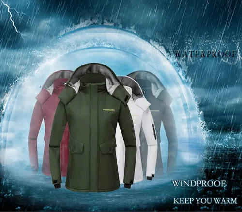 Miniatura 7 de Chaqueta de esquí de montaña para mujer, impermeable, forro polar, snowboard, invierno