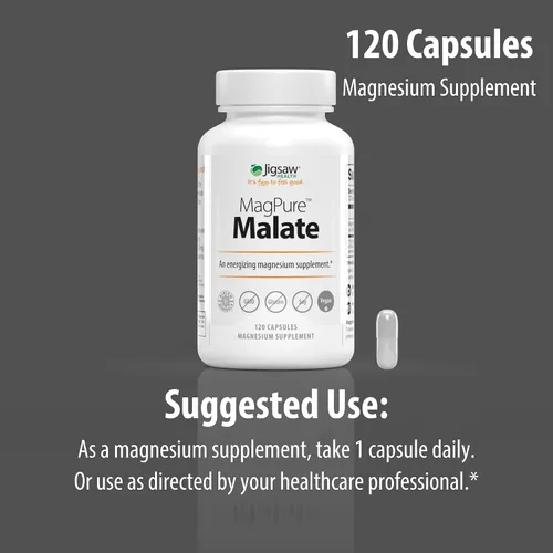 Miniatura 7 de Jigsaw Health MagPure Malato, Cápsulas de Magnesio Premium, 120 Cápsulas