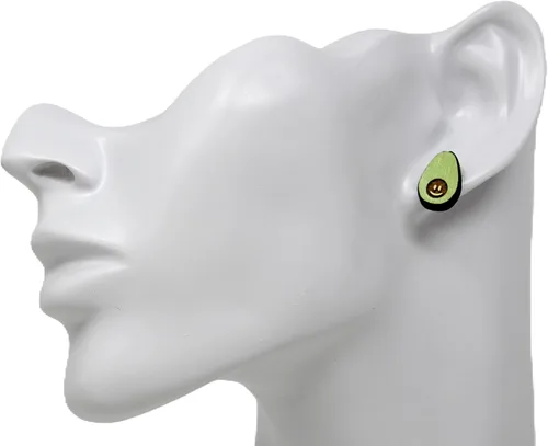 Miniatura 6 de Pendientes Avocuddles de Aguacate Juego de joyas de pendientes de aguacates de madera pintadas a mano
