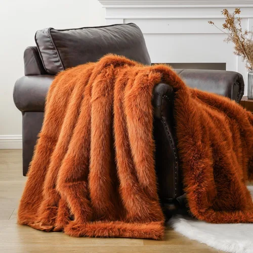 Miniatura 10 de BATTILO HOME Manta de Tiro de Piel Sintética Negra Mullida y Lujosa, Manta Negra para Sofá, Sillón, Silla, Cama, Mantas de Piel Mullida, Suave