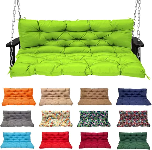 Miniatura 10 de Swing Cushions 2 Seater Replacement Waterproof Porch Swing Cushions with Backrest Thicken 4" Replacement Swing Cushions for Outdoor Furniture Patio