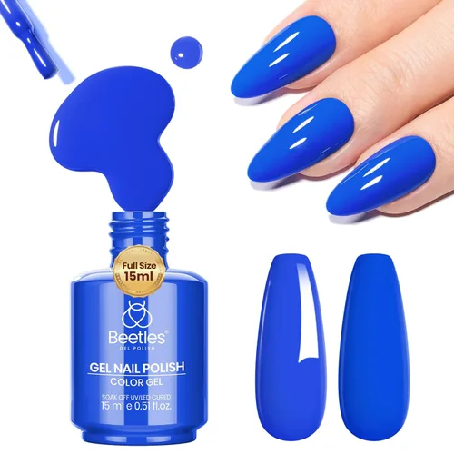 Miniatura 25 de Beetles - Esmalte de uñas de gel verde luminoso que brilla en la oscuridad, esmalte de uñas de gel que se absorbe con lámpara LED UV, arte de uñas