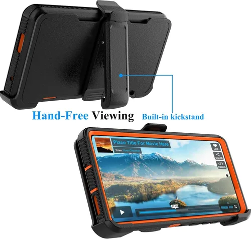 Miniatura 3 de Njjex Funda para Moto Edge Plus 2023, para Motorola Edge+ 5G UW 2023/Edge 40 Pro/Edge X40 con clip para cinturón, protector de cuerpo completo