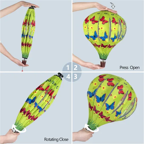 Miniatura 3 de 2Pack Globo de Aire Caliente Giradore de Viento Molinos de Viento y Giradores para Jardín y Césped Decoraciones Grandes para Exterior Colgantes