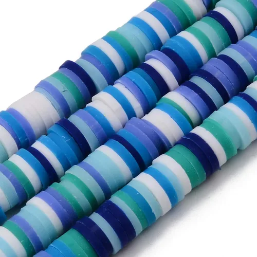Miniatura 8 de Cheriswelry - Cuentas de arcilla de 0.157 in, 9200 cuentas de arcilla polimérica Heishi, 24 colores, planas, redondas, hechas a mano, disco