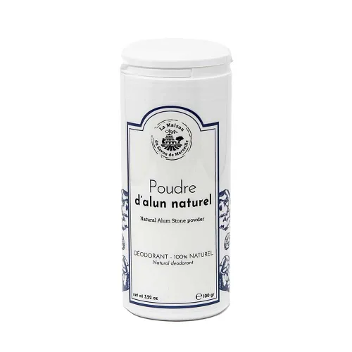 Maison du Savon - Desodorante en polvo de piedra de alumbre 100% natural, 3.52 onzas, apto para veganos, cuerpo y pies, sin fragancia