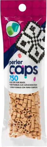 Perler 80-16107 Solid-Top Cap Perler Beads, Bronceado, 750 piezas