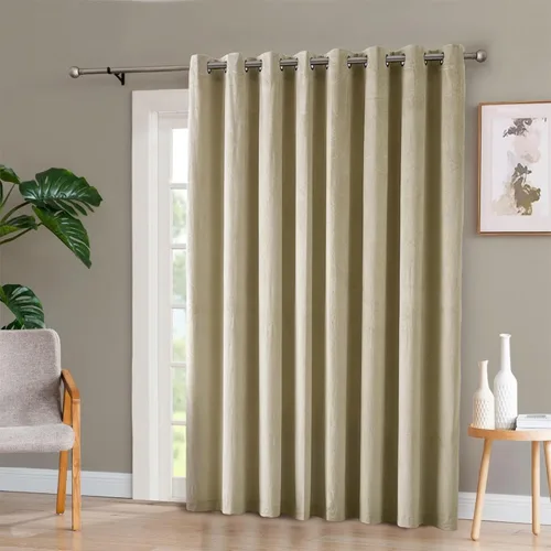 Miniatura 10 de Warm Home Designs Cortinas de terciopelo beige suave con diseño de damasco en relieve de 84 pulgadas de largo. Cortinas opacas de terciopelo